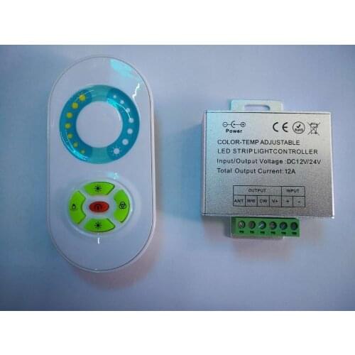 DC12V-24V 5keybutton & Touch Remote Controller CW and WW double color adjust 4000K natrual white adjust RF controller for strip