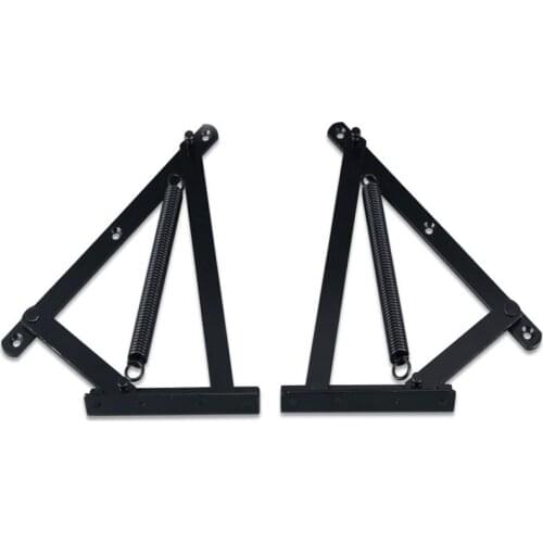 Sofa Black Triangular Spring Hinge Storage Bed Box Accessory Couch Folding Hinges 2pcs