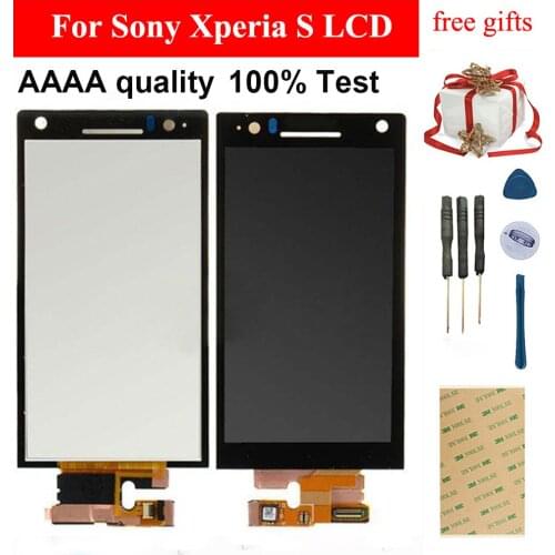 For Sony Xperia S LT26 LT26i Black Touch Screen Sensor Glass Digitizer Panel + LCD Display Monitor Module Screen Assembly