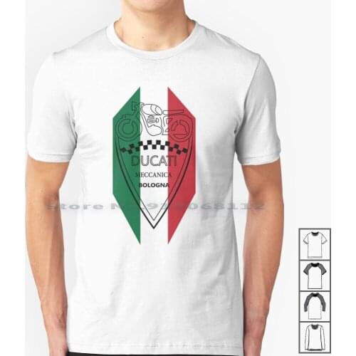 T Shirt 100% Cotton Logo Monster Multistrada Meccanica Retro Italia Scrambler Race Supermoto Enduro Off Road Stoner