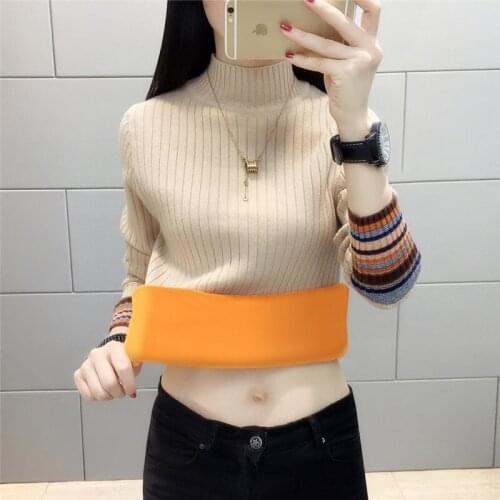 And thickened base coat womens high neck sweater womens wear outside and autumn and winter wear 2020new air net red