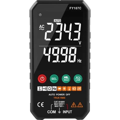 Intelligent professional digital multimeter 6000 count true effective value voltmeter AC and DC voltage measurement tool