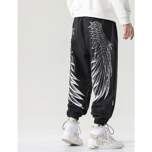 MrGoldenBowl Mens Straight Harem Pants Korean Man Loose Ankle-Length Trousers Streetwear Male Chinese Style Casual Pants