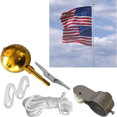 Flag Pole Hardware Parts Repair Kits Flagpole Hardware Accessory for 2"OD Tube Flagpole Hardware Garden Decor