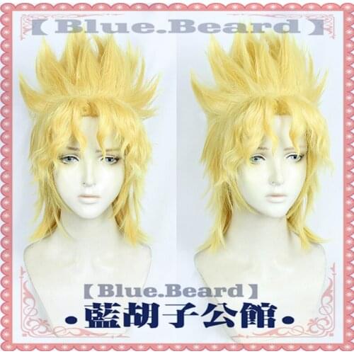 New Anime JoJos Bizarre Adventure DIO Dio Brando Cosplay Hair Wig Golden Sa LHZ