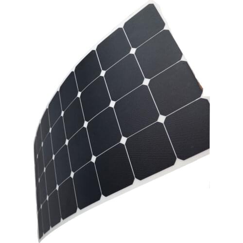 Aikeao High efficiency ETFE SUNPOWER 100W semi flexible solar panel for travel tourism roof yacht
