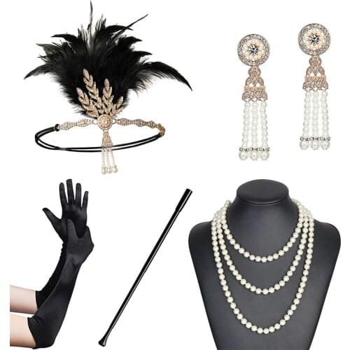 1920s Flapper Headband Roaring 20s Accessories Great Gatsby party Wedding Headpiece Hair Accessories