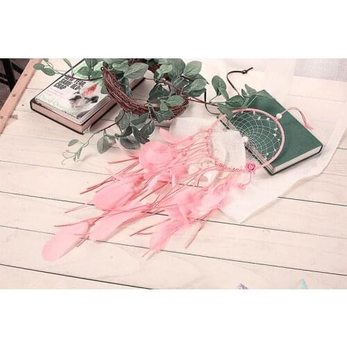 Simple pink fairy shell tassel dream net pendant handicraft gift