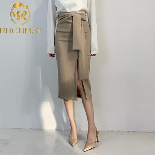 RHCNMAY Slit Pencil Skirts
