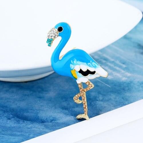 RONGQING Flamingo Brooches For Clothes