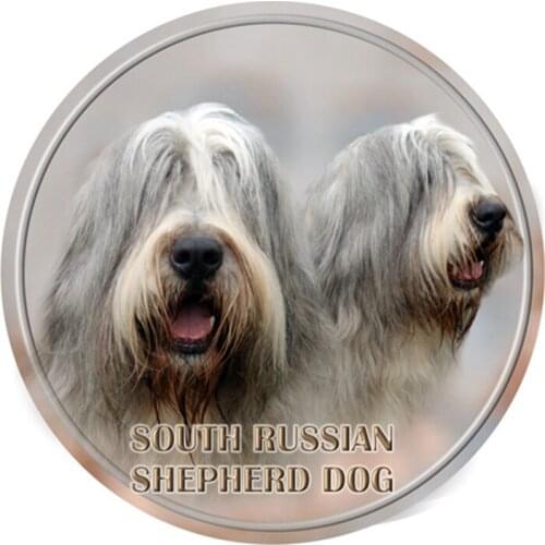 S40412# Various Sizes PVC Decal South Russian Shepherd Dog Animal Car Sticker For Bumper Rear Window Laptop Refrigerator Toilet