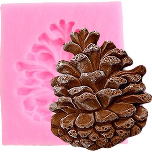 Pine Nuts Cone Silicone Fondant Mold Chocolate Candy Mould Gumpaste Christmas Cake Decorating Tools Kitchen Pastry DIY Baking