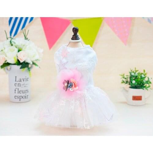 Dogbaby Spring Summer Japanese and Korean Style Pet Dog Dress Clothes With Starfish From S to XL Cheap Puppy Dogs Dress