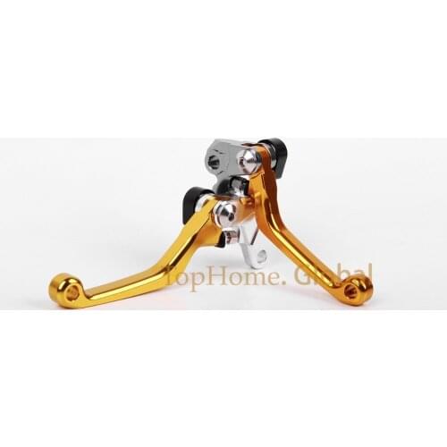 For SUZUKI RM125 RM250 2004 - 2013 Pair Gold Top quality CNC Pivot Brake Clutch levers 2005 2006 2007 2008 2009 2010 2011 2012