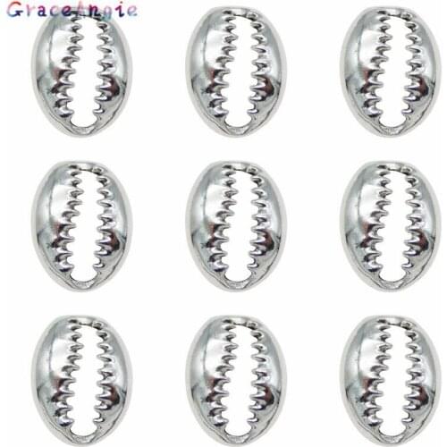 10Pcs Bohemian Conch Shells Charm Pendant For Necklaces Bracelet Jewelry Makings Supplies Silver color Metal Pendant Punk Gift