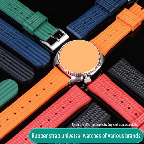 20mm 22mm rubber watchband mens sports tape is suitable for T-iansuo x-itecheng L-ongQin S-eiko universal silicone bracelet