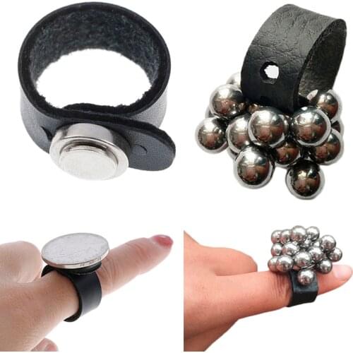 2021 Magic Magnetic RingLeather for Slingshot Steel Ball slingshot accessories Magnet Finger Magician Tool