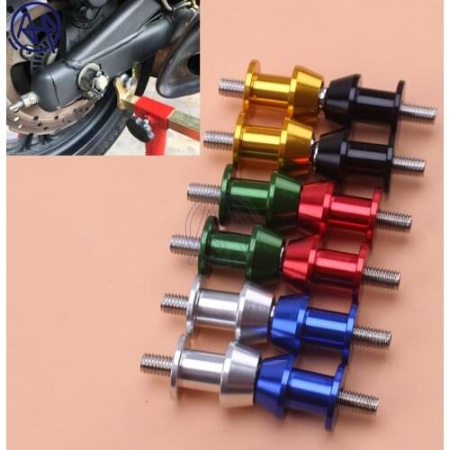 2x 8mm Rear Stand Swing Arm Spool Sliders Racing Stand Swingarm Bobbins Spools Stand Screws 6colors for Motocycles Custom