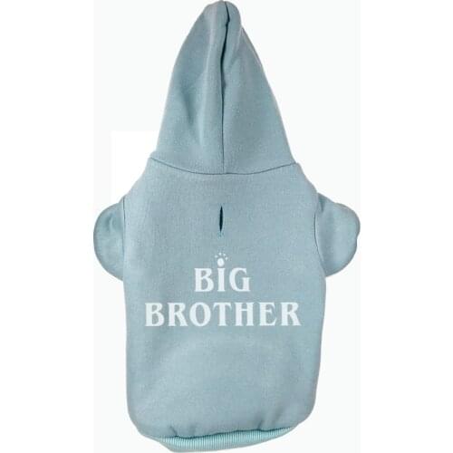 4 Colors BIG BROTHER Printed Pet Puppy Dog Clothes Hoodies Jumpers Tracksuits for Chihuahua Teacup Care and Large Dogs