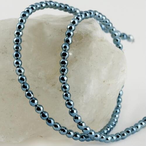 4 mm Bevel Hematite Stone