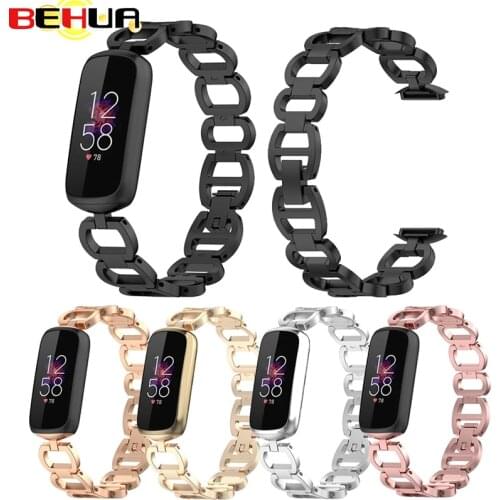 BEHUA Metal Band For Fitbit Luxe SmartWatch Bracelet Strap Stainless Steel Wristband Special Edition Fashion Correa Accessories