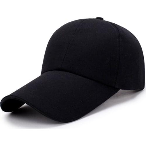 Men Women Plain Adjustable Baseball Cap Super Extra Long Bill Hat Strapback Outdoor Sports Wear