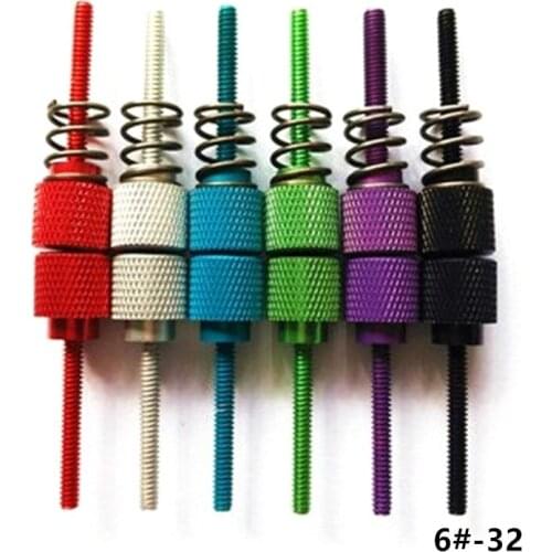 6#-32 Colourful Spring Non-Slip Screws Aluminum Alloy Knurling Thumb for Computer Source Graphics Card Water Cooling Screw