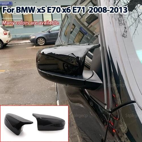 For BMW X5 E70 X6 E71 2008 2009 2010 2011 2012 2013 Car Side Wing Mirror Cover Rear-View Caps Black High Quality Types