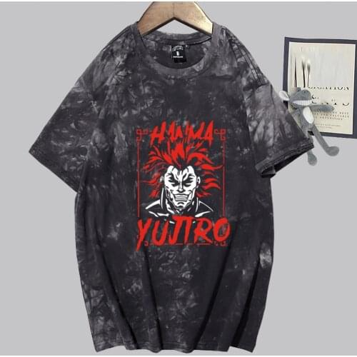 Anime Baki the Grappler T-shirt Men Funny Anime Yujiro Hanma Hip Hop Top Tees Male