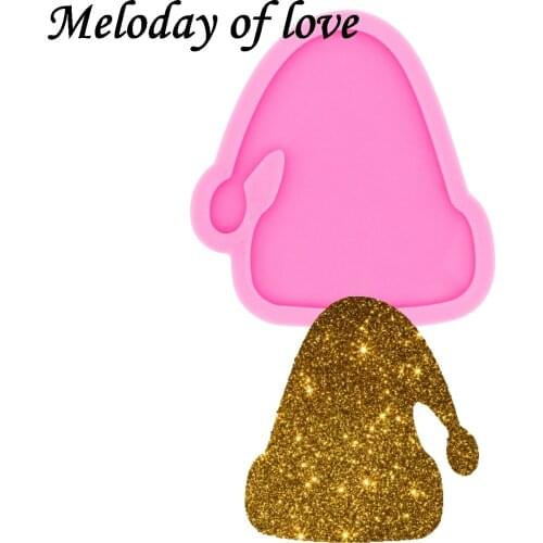 Glossy Christmas hat Epoxy Resin on Top Phone Grip Molds Silicone Mold Diy Making Fits on Badge Reel DY0467