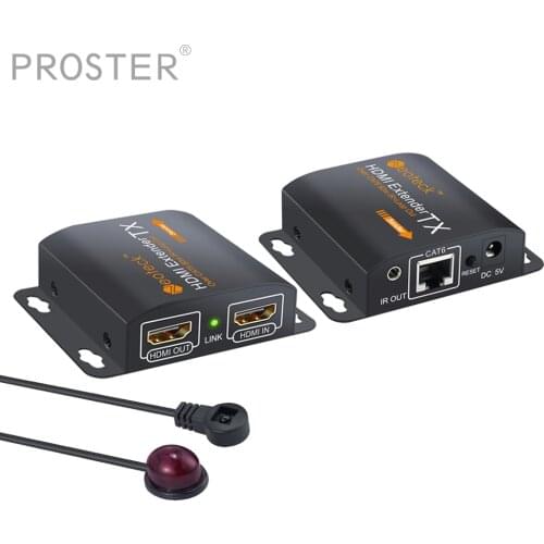 HDMI-Compatible Splitter Extend 50m RJ45 Transmitter TX/RX with IR Converter Over CAT6 2 Ports HDMI-Compatible Extender Splitter
