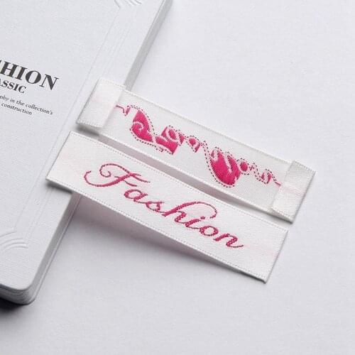 Custom clothing label with logo soft satin material labels woven sewing tags