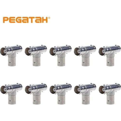 10pcs JR-B29 Right Angle tee security system BNC Connector three male connector for CCTV system