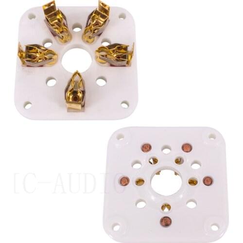 1PC U5G 5Pins Ceramic Tube Socket GZC5-A for 4-400A 4-125 3-500Z 4-400 Vacuum Tube Amplifier DIY Audio HIFI