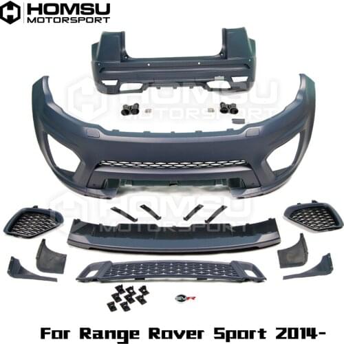 SVR style kit Fit Body Kit for Land Rover for range rover Sport 2014 Front bumper rear diffuser rear bumper side skirt