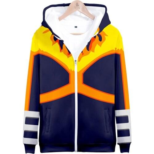 Hot Sale Cosplay My Hero Academia Hoodie Men Women Boko No Hero Academia Cosplay Costume Zipper Sweatshirt School Jackets