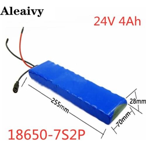 24V 7S2P 4AH Li-ion Battery Volt Rechargeable Bicycle E-Bike Electric battery pack 24v lithium battery