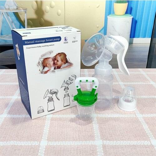 Mother care product milk extractor sucker breast feeding pump with baby fruit pacifier