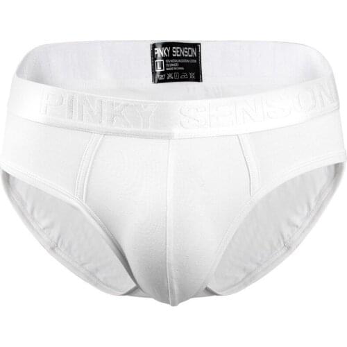 Brand Pinky Senson Sexy Men solid Underwear Bright Belt Mens Briefs Underpants Modal Fashion Gay Underwear Penis Cueca