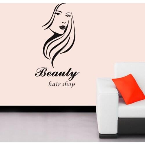Hair Salon Wall Decal Beauty Salon Scissor Sticker Barber Shop Vinyl Wall Decals Decor Mural Hairdresser Glass Window Sticker