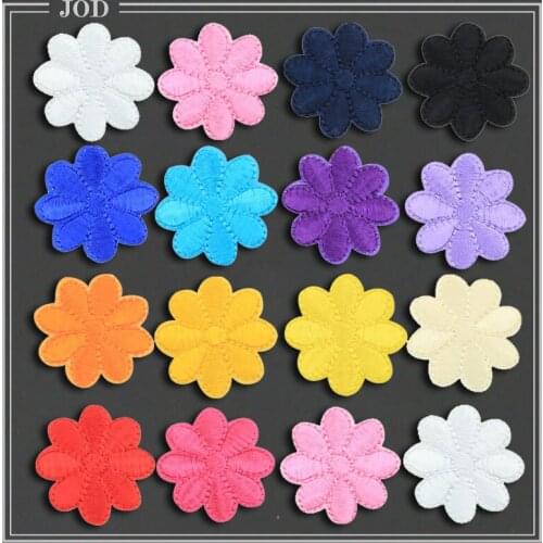 Flower Embroiderey Cloth Iron on Patch Small Ironing Applications for Clothing Stickers Coat Applique Embroidery Flower Patches