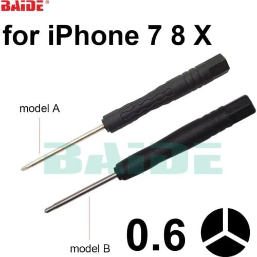 New Arrived 0.6Y Screwdriver , 0.6 Y Black Screwdrivers Key Repair Tool for iPhone7 7Plus i7 iPhone 8 X 6000pcs/lot