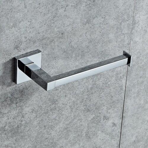 Bathroom Hardware Pendant Paper Towel Holder Stainless Steel Toilet Paper Holder Square Seat Paper Towel Hook
