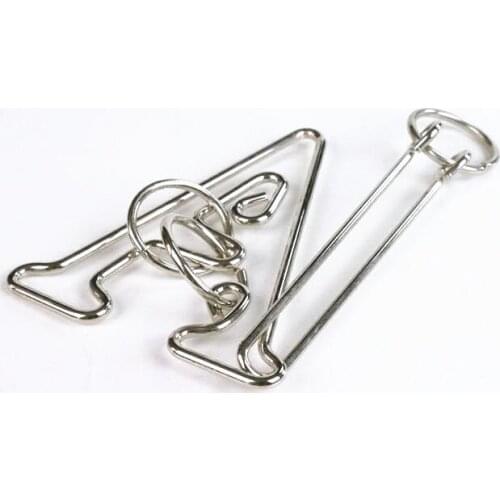 A-shaped Metal Wire Puzzle Magic Brain Teaser Game for Adults Children