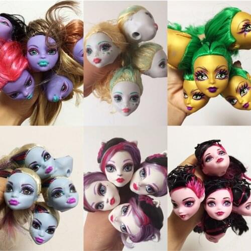 Rare Collection Monsters Doll Head Good Makeup Doll Head Girl Dressing DIY Toy Parts Children Christmas Gift Party Favor