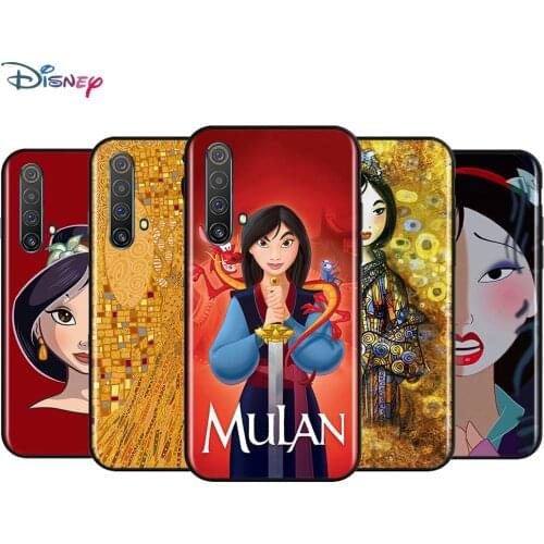 Silicone Black Cover Mulan Princess For Realme 2 3 3i 5 5S 5i 6 6i 6S 7 Global X7 Pro 5G Phone Case Shell