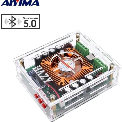 AIYIMA TDA7850 Class AB Bluetooth 5.0 Power Amplifier Audio 4x50W 4 Channels Mini Amp HiFi Stereo Car Amplifier Home Theater