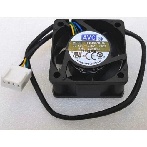 New dicated Cooling Fan For AVC DS04020B12U 4020 40MM 4CM 40X40X20 DC 12V 0.25A for Jetson Nano, PWM Speed Adjustment Strong Air