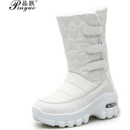 Women Outdoor Sport Shoes Hiking Tactical Boots High Top Plush Warm Cotton Shoes Thicken Non Slip Comfortable Walking Footwear