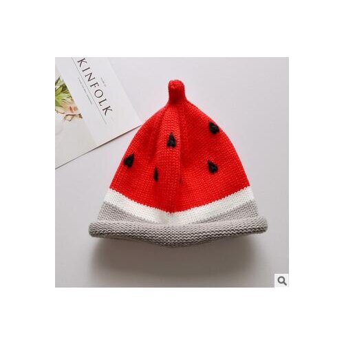 10pcs/lot korean style children casual watermelon cap girl boy knitted autumn winter cap